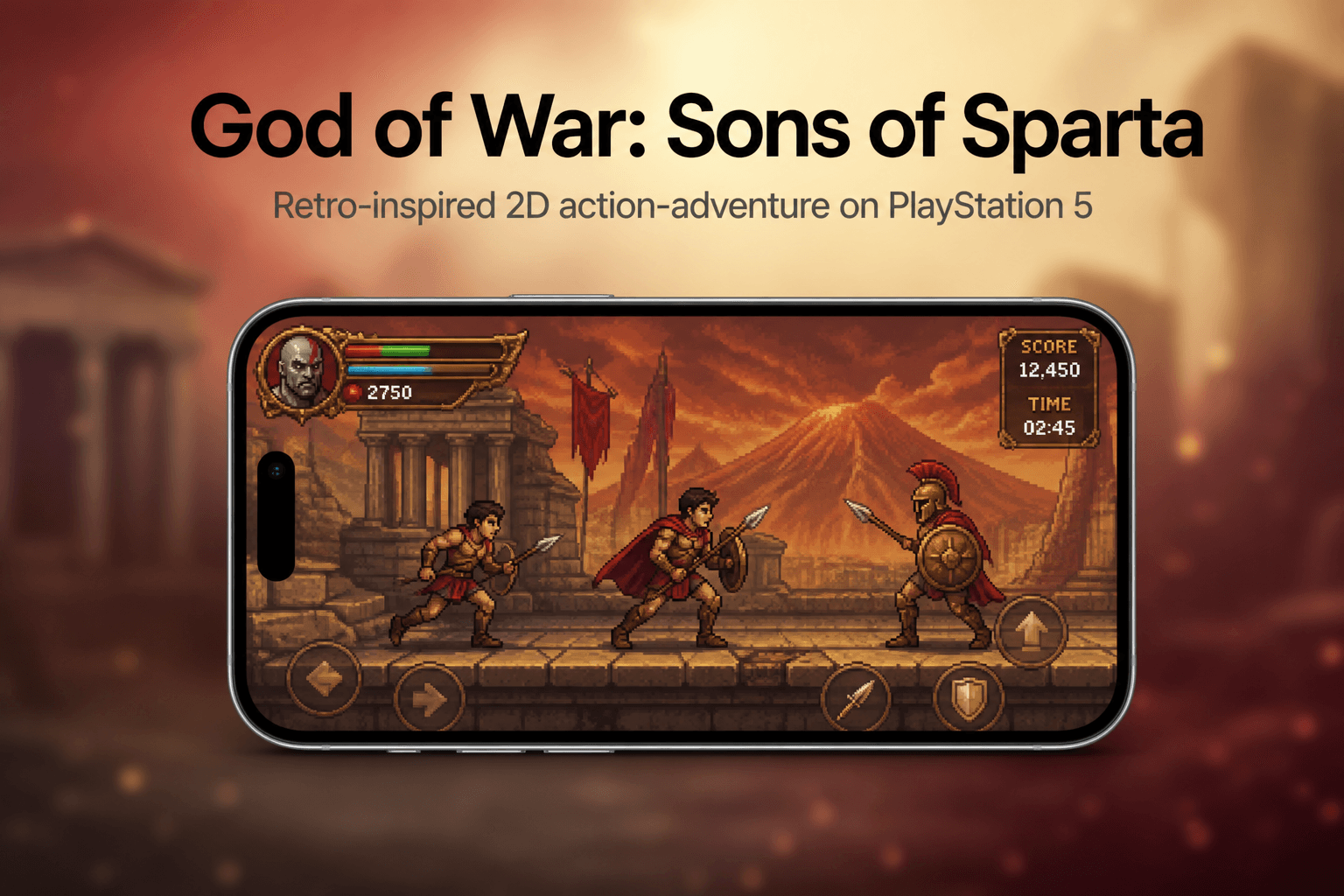 God of War: Sons of Sparta — Retro-Inspired 2D Action-Adventure (PS5 + Mega Cat Studios)
